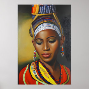 Beautiful African woman Poster