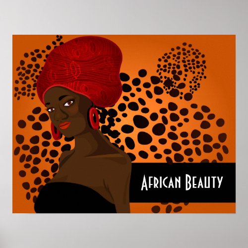 Beautiful African Woman Poster