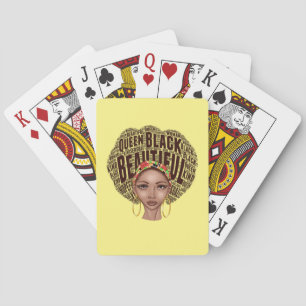 Beautiful Afrocentric Strong Black Woman Poker Cards