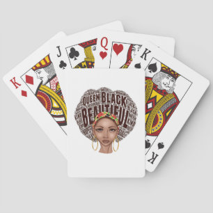 Beautiful Afrocentric Strong Black Woman Poker Cards