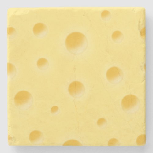 Beautiful Aged Swiss Cheese Personalizable Stone Coaster