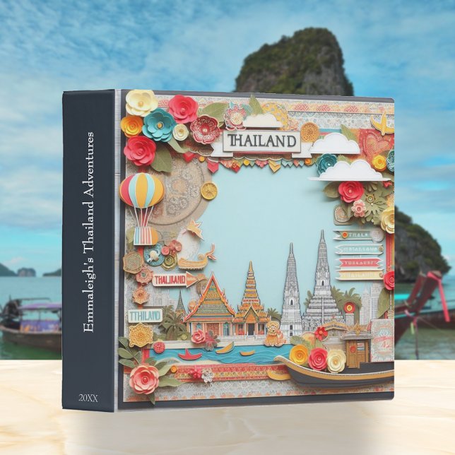 Beautiful AI Generated Thailand Photo Album  3 Ring Binder (Creator Uploaded)