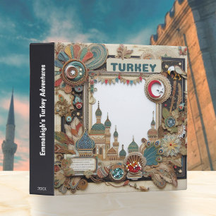 Beautiful AI Generated Turkey Photo Album  3 Ring Binder