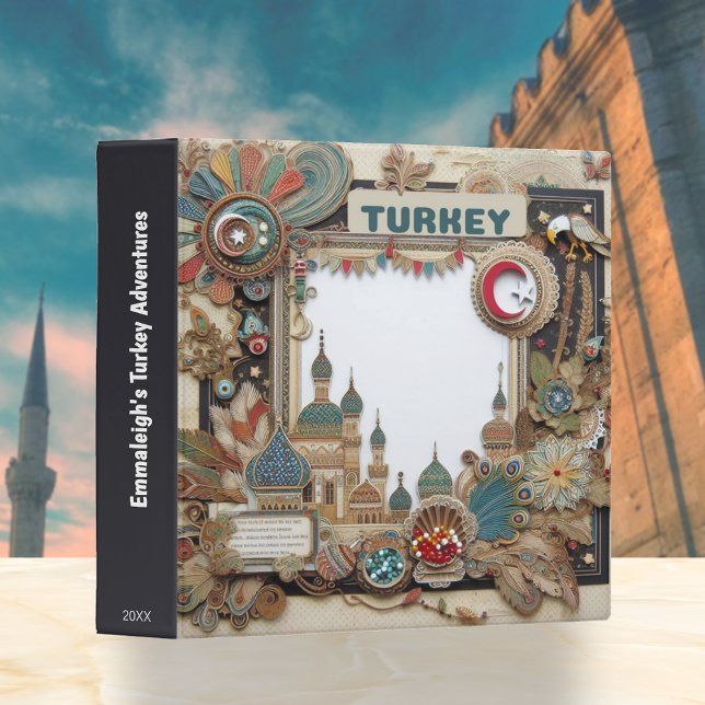 Beautiful AI Generated Turkey Photo Album  3 Ring Binder (Creator Uploaded)