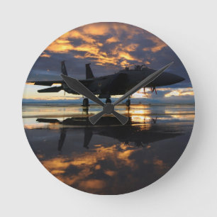 Beautiful Aircraft Round Clock