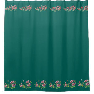 Beautiful Alaska Sitka Rose & Bumble Bee Printed Shower Curtain