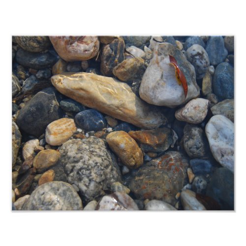 Beautiful Alaskan River Rocks In Clear Water Photo Print