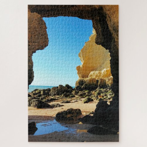 Beautiful Algarve Beach with Cave Jigsaw Puzzle