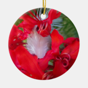 Beautiful Alien Crimson.jpg Ceramic Ornament