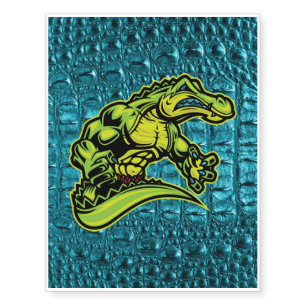 Beautiful Alligator Tooled Leather Temporary Tattoos