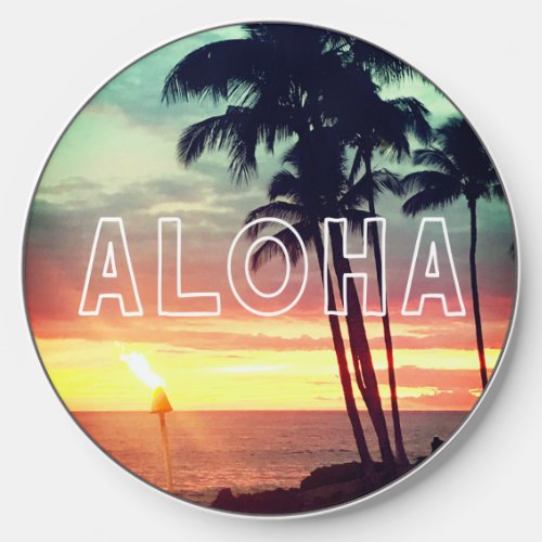 Beautiful Aloha Hawaiian Sunset Wireless Charger 