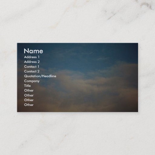 Customizable Beautiful Altostratus Business Card Templates