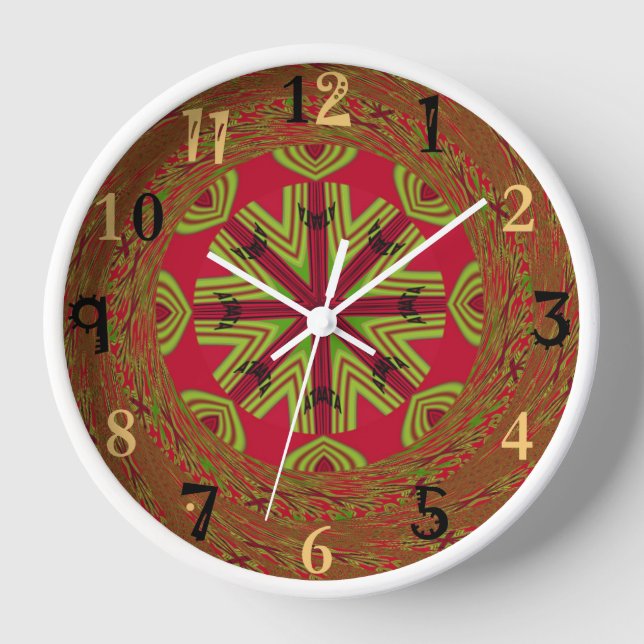 Beautiful Amazing Africa Art Traditional Design Clock (Front)