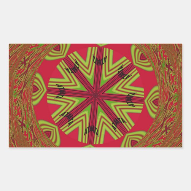 Beautiful Amazing Africa can Traditional Design Rectangular Sticker (Front)