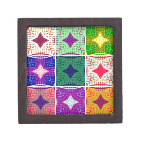 Beautiful Amazing African Checkered  Print pattern Keepsake Box