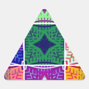 Beautiful Amazing African Checkered Print pattern Triangle Sticker