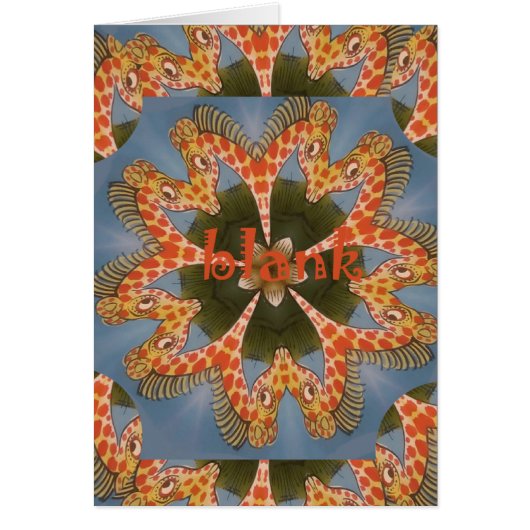 Beautiful amazing African colorful Giraffe blank (Front)