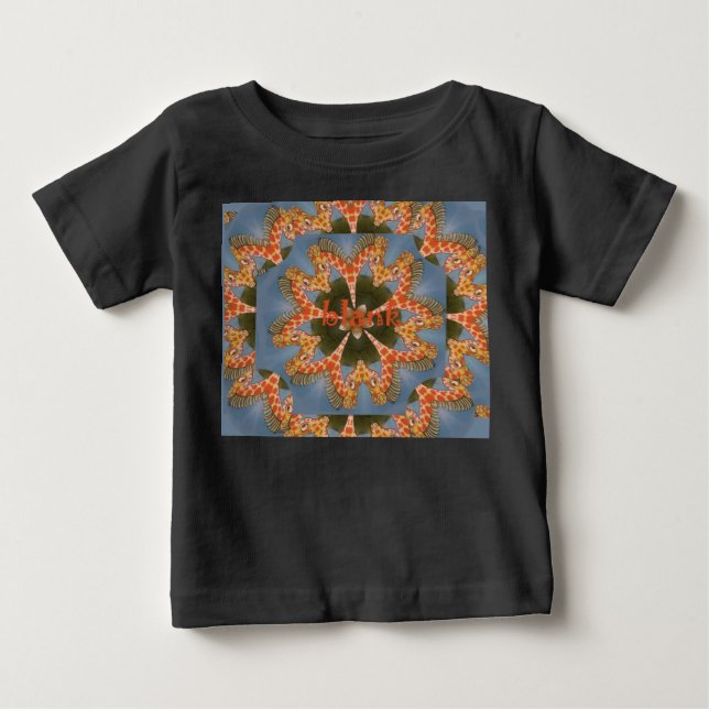 Beautiful amazing African colorful Giraffe blank Baby T-Shirt (Front)