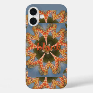 Beautiful amazing African colorful Giraffe blank iPhone 16 Plus Case
