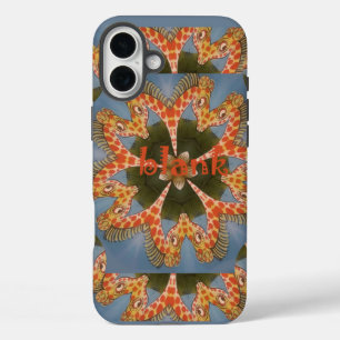 Beautiful amazing African colorful Giraffe blank iPhone 16 Plus Case