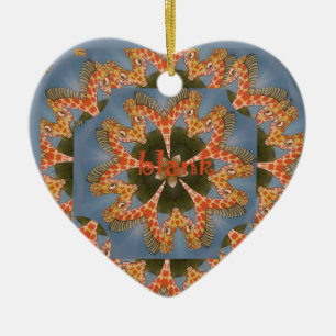 Beautiful Amazing African Colorful Giraffe Blank Ceramic Ornament