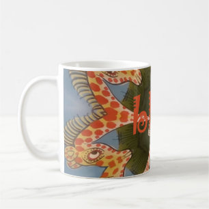 Beautiful amazing African colorful Giraffe blank Coffee Mug