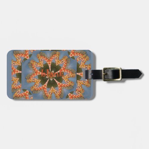 Beautiful amazing African colorful Giraffe blank Luggage Tag