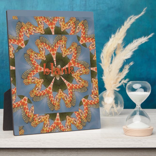 Beautiful amazing African colorful Giraffe blank Plaque (Side)