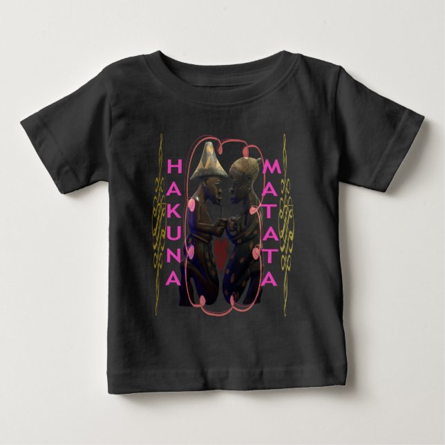 Beautiful  Amazing African Couple: A Romantic Art Baby T-Shirt (Front)