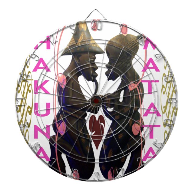Beautiful  Amazing African Couple: A Romantic Art Dart Board (Front)