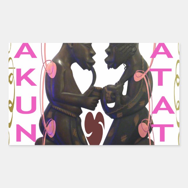 Beautiful  Amazing African Couple: A Romantic Art Rectangular Sticker (Front)