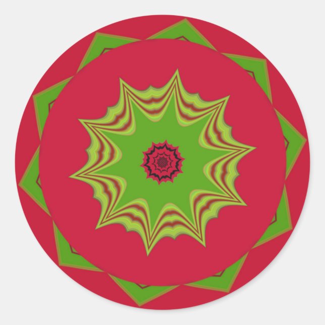 Beautiful amazing  African ethnic tribal red  Art Classic Round Sticker (Front)