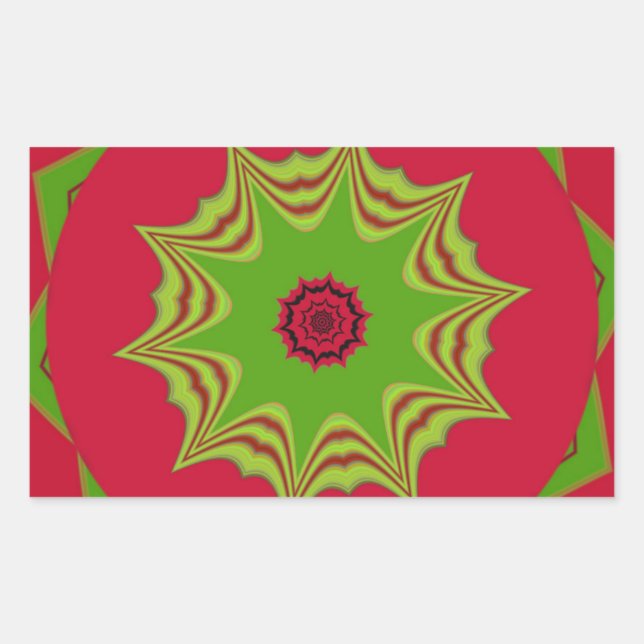Beautiful amazing  African ethnic tribal red  Art Rectangular Sticker (Front)