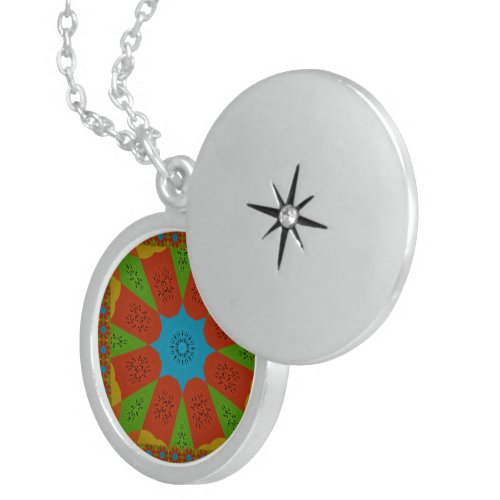 Beautiful Amazing African Feminine Design Colors Locket Necklace