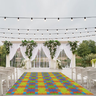 Beautiful Amazing African Rainbow Checkered Print Outdoor Rug