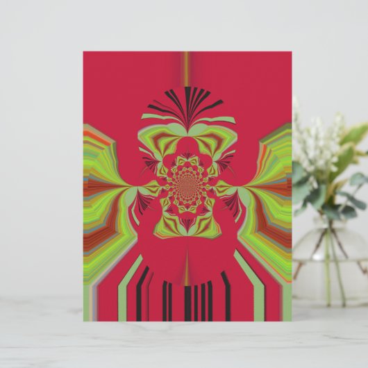 Beautiful Amazing African Red yellow Motif Pattern (Standing Front)