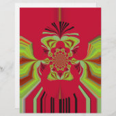Beautiful Amazing African Red yellow Motif Pattern (Front/Back)