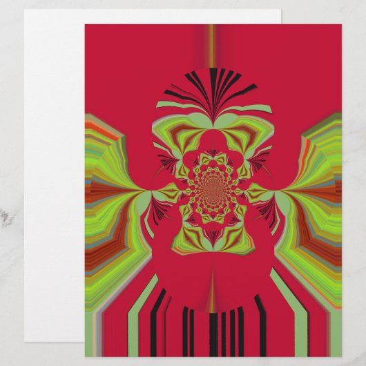 Beautiful Amazing African Red yellow Motif Pattern (Front/Back)