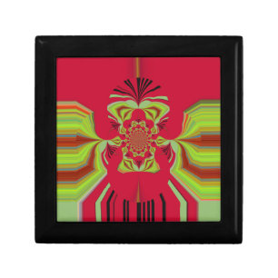 Beautiful Amazing African Red yellow Motif Pattern Gift Box