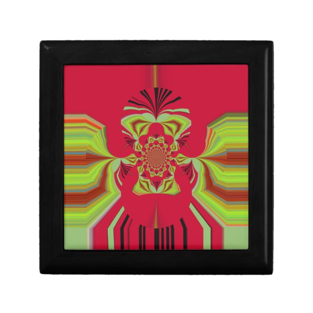 Beautiful Amazing African Red yellow Motif Pattern Gift Box (Front)