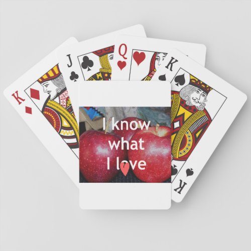 Beautiful Amazing Apple Text Quote Design Playing Cards