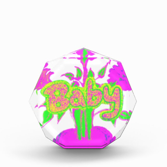 Beautiful Amazing Baby Pink Inspirational Floral  Award (Front)