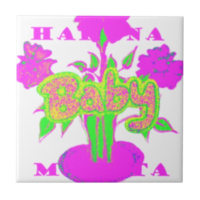 Beautiful Amazing Baby Pink Inspirational Floral  Ceramic Tile (Front)