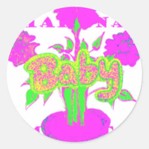 Beautiful Amazing Baby Pink Inspirational Floral  Classic Round Sticker