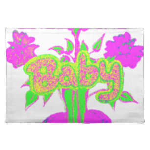Beautiful Amazing Baby Pink Inspirational Floral Cloth Placemat