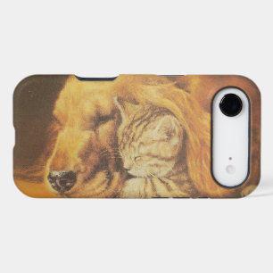 Beautiful Amazing Cat and Dog Cuddling Art Print iPhone 17 Air Case