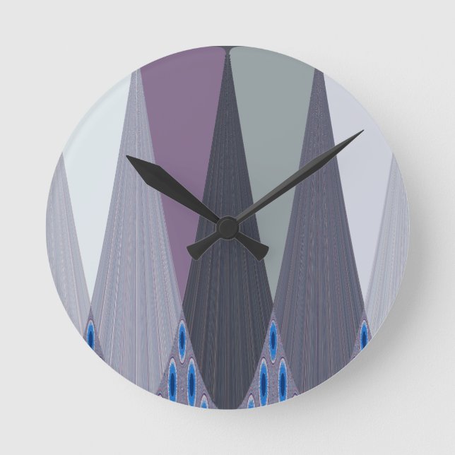 Beautiful Amazing Chevron Design Art Print Round Clock (Front)