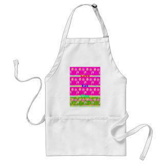 Beautiful amazing colorful Flora text quote design Adult Apron