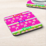 Beautiful amazing colorful Flora text quote design Drink Coaster<br><div class="desc">Flowers make our world beautiful, I love flowers because flowers help our hearts to smile and our love to grow. A tint of wonderful colors and a design which means a lot in the eyes of the beholder is what makes all the difference when it comes to the perfect gift...</div>