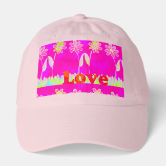 Beautiful amazing colorful Flora text quote design Hat